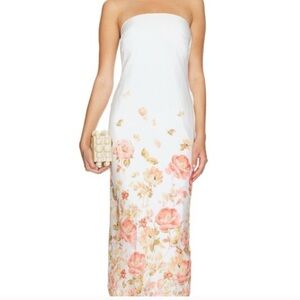 Yumi Kim Elegant Floral Strapless Dress